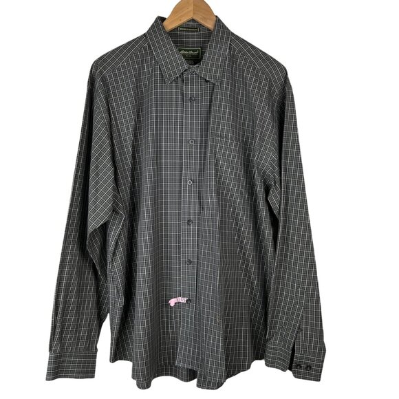 Eddie Bauer Wrinkle Resistant Shirt Plaid Button Front Long Sleeve Size XL - Picture 1 of 4
